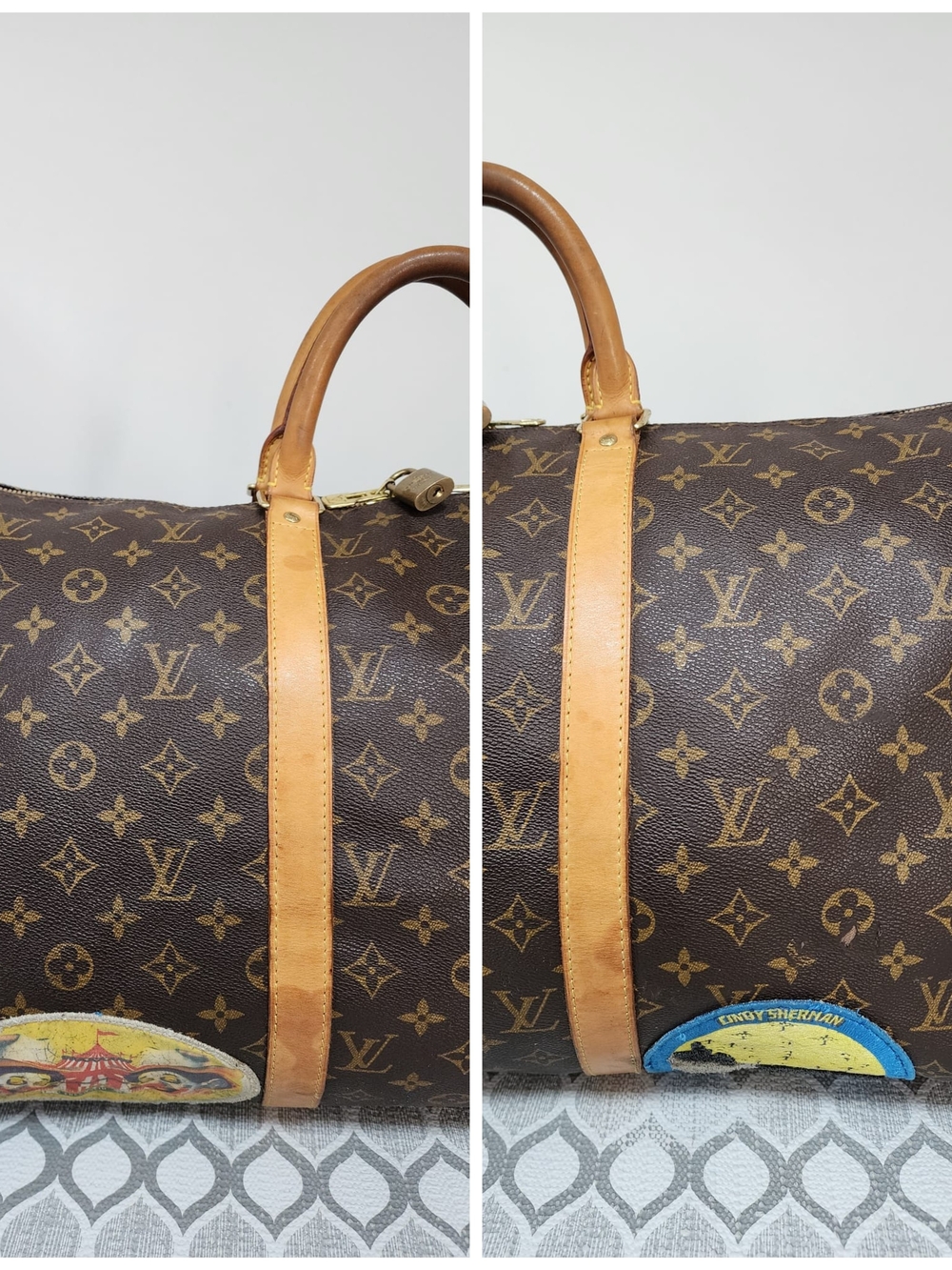 Louis Vuitton Limited Edition Monogram Patches Keepall Bandoulière 50 Brown - Picture 5 of 16